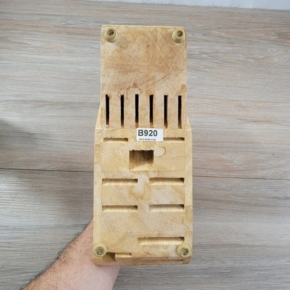Zwilling J A Henckels Wooden Knife Block Holder 16 Slot Block Organizer